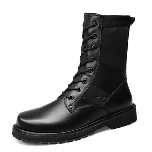 Men Military Boots Black