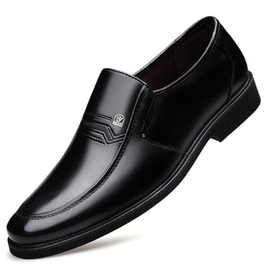 Black Split Leather Man Shoes
